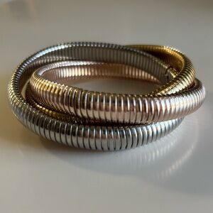 Francesca's Collections Silver and Gold Coil Bracelets